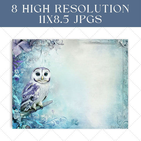 Vintage Owl Junk Journal Paper | Printable Junk Journal Paper SVG Paige Cole Studio 