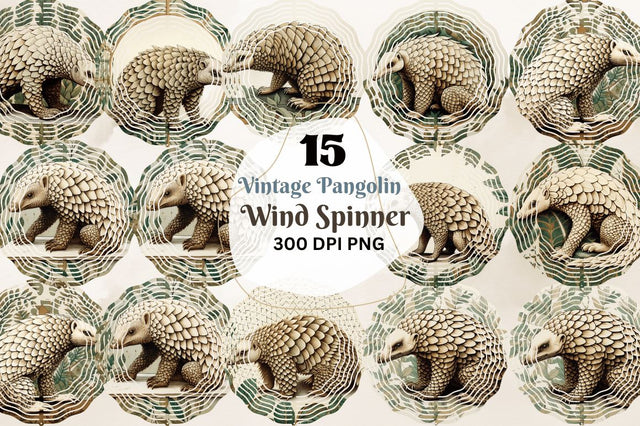 Vintage Pangolin Wind Spinner Sublimation Regulrcrative 