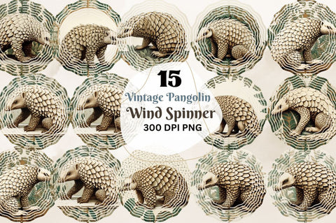 Vintage Pangolin Wind Spinner Sublimation Regulrcrative 