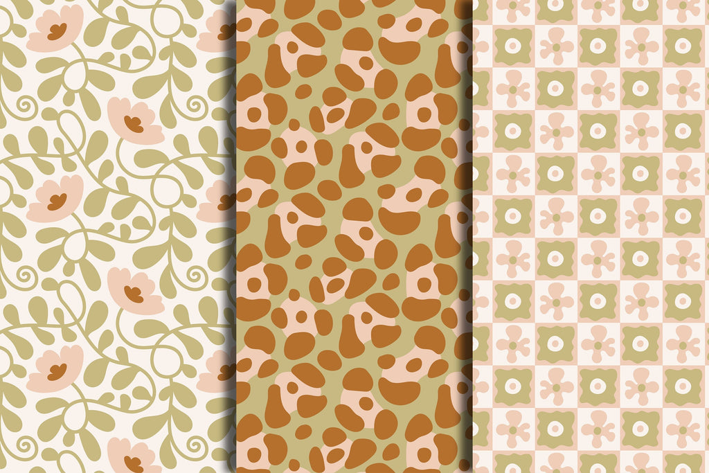 Antique Pattern Library Pastel Vintage Pastel Flowers Seamless Patterns - So Fontsy
