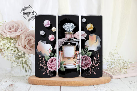 Vintage Perfume Bottle 20oz Tumbler Wrap Sublimation sassyprint 