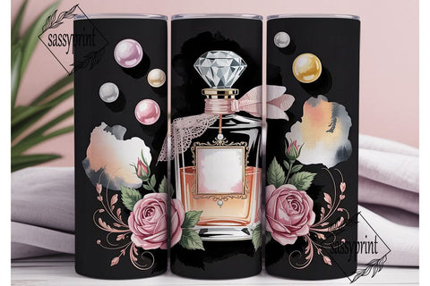Vintage Perfume Bottle 20oz Tumbler Wrap Sublimation sassyprint 