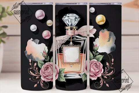 Vintage Perfume Bottle 20oz Tumbler Wrap Sublimation sassyprint 