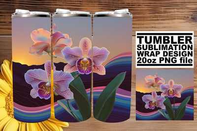 Vintage Petal Wonder: Sublimation 20oz Tumbler Wrap Sublimation afrosvg 