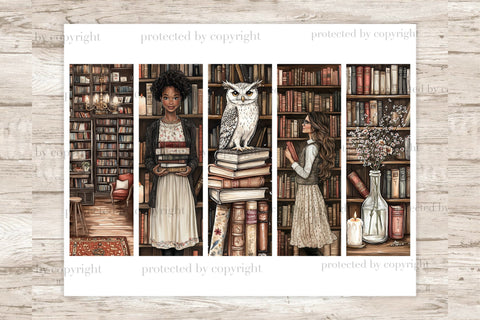 Vintage Printable Bookmarks | Book Lovers Digital Download SVG GlamArtZhanna 