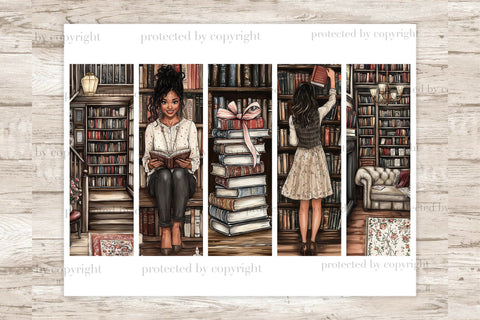 Vintage Printable Bookmarks | Book Lovers Digital Download SVG GlamArtZhanna 