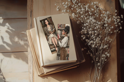 Vintage Printable Bookmarks | Book Lovers Digital Download SVG GlamArtZhanna 