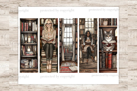 Vintage Printable Bookmarks | Book Lovers Digital Download SVG GlamArtZhanna 