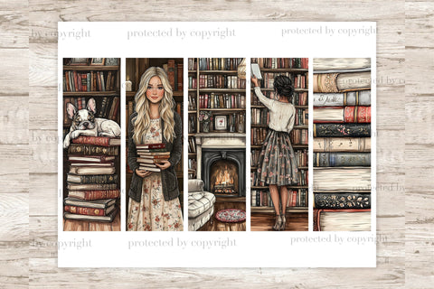Vintage Printable Bookmarks | Book Lovers Digital Download SVG GlamArtZhanna 