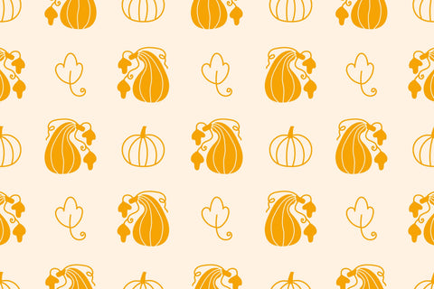 Vintage Pumpkin Seamless Patterns & Digital Papers Digital Pattern Rin Green 