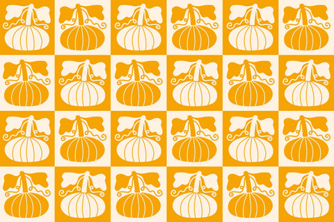 Vintage Pumpkin Seamless Patterns & Digital Papers Digital Pattern Rin Green 