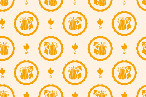 Vintage Pumpkin Seamless Patterns & Digital Papers Digital Pattern Rin Green 