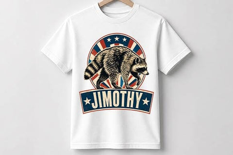 Vintage Raccoon PNG Jimothy Wildlife Sublimation Design SVG BillahCrafts 