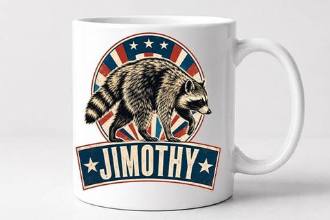 Vintage Raccoon PNG Jimothy Wildlife Sublimation Design SVG BillahCrafts 