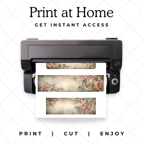 Vintage Regency Garden Bookmarks | Printable SVG Paige Cole Studio 