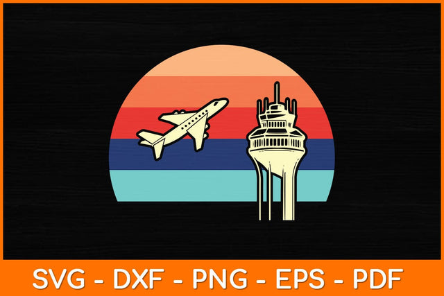 Vintage Retro Air Traffic Controller Svg Design SVG artprintfile 
