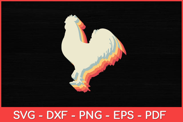 Vintage Retro Animal Rooster Funny Svg Design SVG artprintfile 