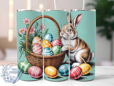 Vintage Retro Easter Bunny Tumbler, Easter Bunny Tumbler, Retro Easter Wrap, Stylish 20oz Wrap, Sublimation Design, Trendy Gift Idea, Inspirational Easter Tumbler Sublimation ToriDesigns 