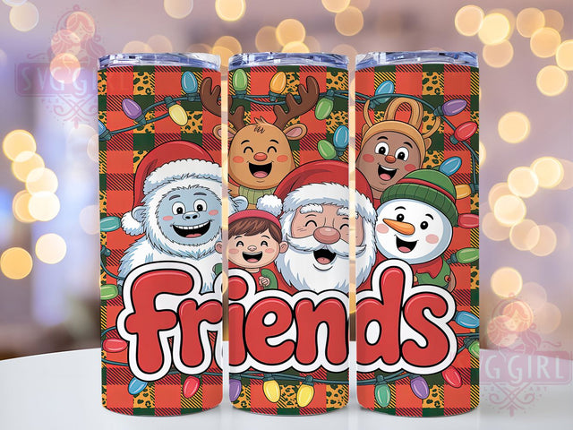 Vintage Retro Reindeer Christmas Tumbler, Reindeer Movie Wrap, Vintage Holiday Sublimation, Festive Friends Cup, 20Oz Skinny Tumbler Wrap, Classic Christmas Mug, Nostalgic Holiday Design Sublimation SvggirlplusArt 