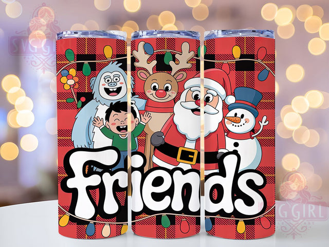 Vintage Retro Reindeer Christmas Tumbler, Reindeer Movie Wrap, Vintage Holiday Sublimation, Festive Friends Cup, 20Oz Skinny Tumbler Wrap, Classic Christmas Mug, Nostalgic Holiday Design Sublimation SvggirlplusArt 
