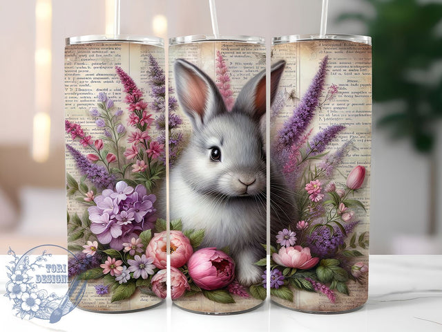 Vintage Retro Spring Bunny Tumbler, Spring Bunny Tumbler, Retro Easter Wrap, Stylish 20oz Wrap, Sublimation Design, Trendy Gift Idea, Inspirational Spring Tumbler Sublimation ToriDesigns 