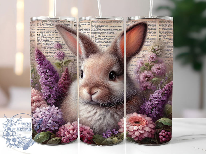 Vintage Retro Spring Bunny Tumbler, Spring Bunny Tumbler, Retro Easter Wrap, Stylish 20oz Wrap, Sublimation Design, Trendy Gift Idea, Inspirational Spring Tumbler Sublimation ToriDesigns 