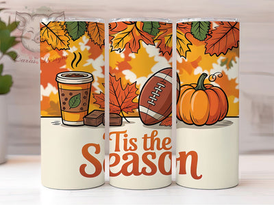 Vintage Retro Thanksgiving Tumbler Wrap, Tis The Season Wrap, 20oz Sublimation, Vintage Fall Cup, Thanksgiving Mug Design, Autumn Retro Tumbler, Classic Holiday Drinkware Sublimation Lara' s Designs 