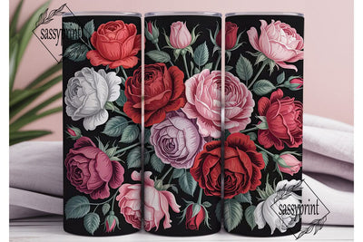 Vintage Rose Garden 20oz Tumbler Wrap Sublimation sassyprint 