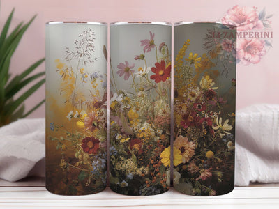 Vintage Rustic Boho Floral Tumbler, Seamless Pattern Tumbler, Rustic Boho Wrap, Elegant Floral Wrap, Vintage Boho Wrap, Sublimation Design, Trendy Gift Idea Sublimation Li Zamperini 