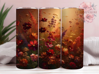 Vintage Rustic Boho Floral Tumbler, Seamless Pattern Tumbler, Rustic Boho Wrap, Elegant Floral Wrap, Vintage Boho Wrap, Sublimation Design, Trendy Gift Idea Sublimation Li Zamperini 