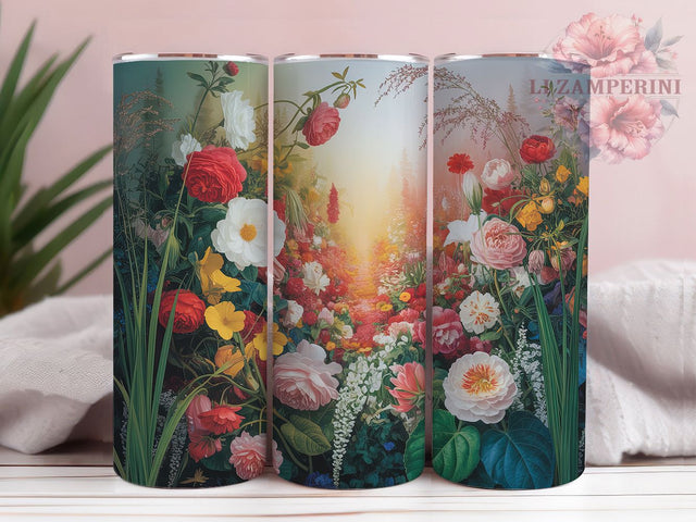Vintage Rustic Boho Floral Tumbler, Seamless Pattern Tumbler, Rustic Boho Wrap, Elegant Floral Wrap, Vintage Boho Wrap, Sublimation Design, Trendy Gift Idea Sublimation Li Zamperini 