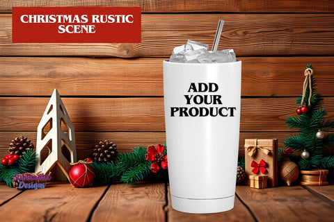 Vintage Rustic Christmas Backdrop Mock Up Photo Sublimatiz Designs 