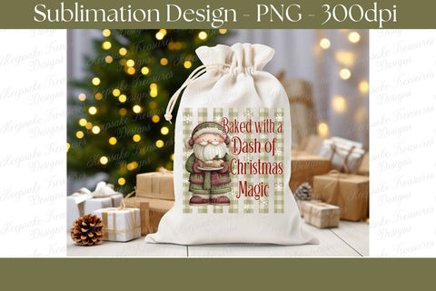 Vintage Santa Christmas Baking PNG, Baked with a Dash of Christmas Magic, Holiday Sublimation Design, Digital Download Sublimation Keepsake Treasures Designs LLC. 