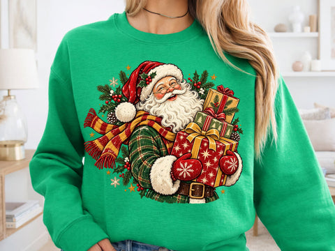 Vintage Santa Claus Christmas PNG SVG DesignDestine 