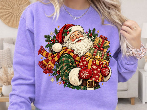 Vintage Santa Claus Christmas PNG SVG DesignDestine 