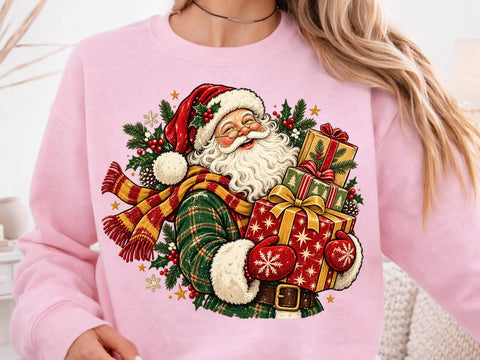 Vintage Santa Claus Christmas PNG SVG DesignDestine 