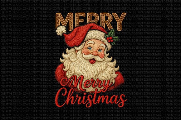 Vintage Santa Merry Christmas PNG SVG BillahCrafts 