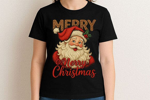 Vintage Santa Merry Christmas PNG SVG BillahCrafts 