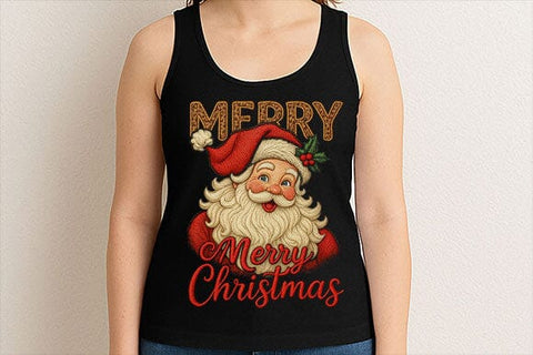 Vintage Santa Merry Christmas PNG SVG BillahCrafts 