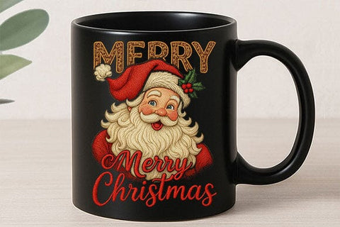 Vintage Santa Merry Christmas PNG SVG BillahCrafts 