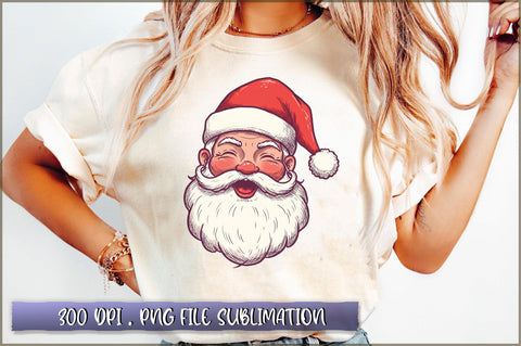 Vintage Santa Retro Funny Santa Sublimation Sublimation Shetara Begum 