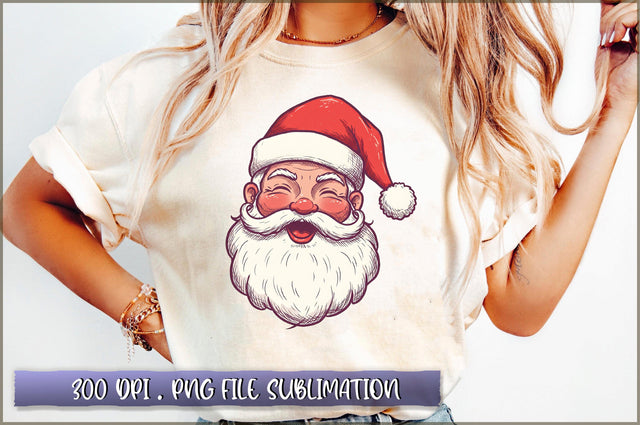 Vintage Santa Retro Funny Santa Sublimation Sublimation Shetara Begum 