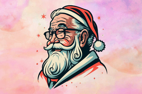 Vintage Santa Sublimation Bundle Sublimation designartist 