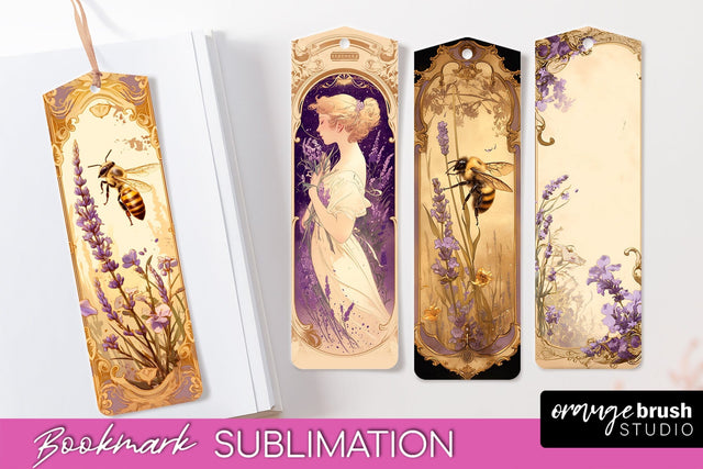 Vintage Scrapbook Bookmark Sublimation - Ephemera Bookmarks Sublimation OrangeBrushStudio 