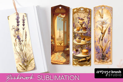 Vintage Scrapbook Bookmark Sublimation - Ephemera Bookmarks Sublimation OrangeBrushStudio 
