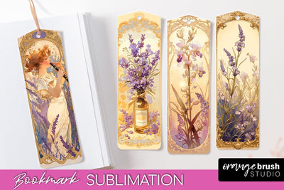 Vintage Scrapbook Bookmark Sublimation - Ephemera Bookmarks Sublimation OrangeBrushStudio 