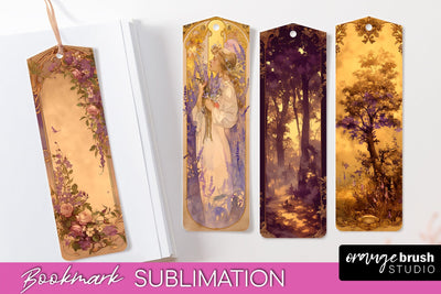 Vintage Scrapbook Bookmark Sublimation - Ephemera Bookmarks Sublimation OrangeBrushStudio 