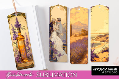 Vintage Scrapbook Bookmark Sublimation - Ephemera Bookmarks Sublimation OrangeBrushStudio 