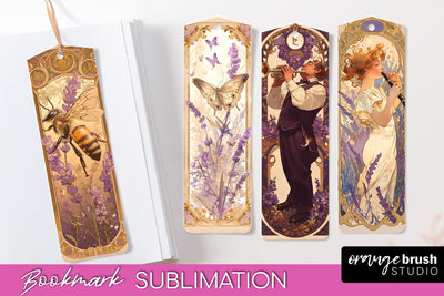Vintage Scrapbook Bookmark Sublimation - Ephemera Bookmarks Sublimation OrangeBrushStudio 