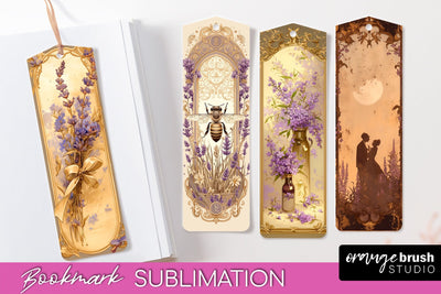 Vintage Scrapbook Bookmark Sublimation - Ephemera Bookmarks Sublimation OrangeBrushStudio 